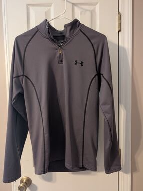 Under Armour Charcoal Gray Quarter-Zip Athletic Pullover